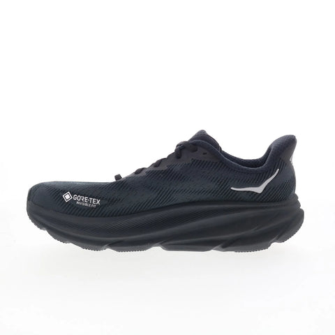 Hoka Clifton 9 GTX 1141470F-BBLC Mens Black Mesh Athletic Running Shoes