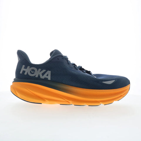 Hoka Clifton 9 GTX 1141470F-SGZ Mens Blue Canvas Athletic Running Shoes