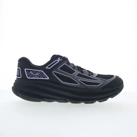 Hoka Clifton One9 1155370-BWR Mens Black Mesh Athletic Running Shoes