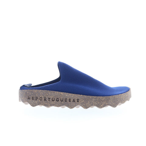 Asportuguesas Clog CLOG102ASP-003 Womens Blue Slip On Clog Flats Shoes