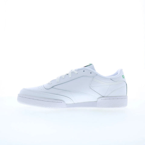 Reebok Club C 85 Mens White Leather Lace Up Lifestyle Sneakers Shoes