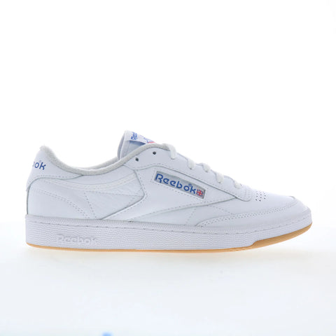 Reebok Club C 85 Mens White Leather Lace Up Lifestyle Sneakers Shoes