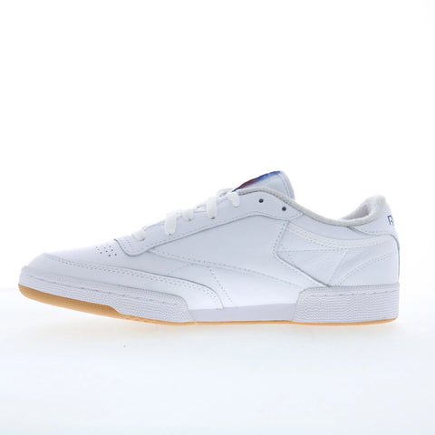 Reebok Club C 85 Mens White Leather Lace Up Lifestyle Sneakers Shoes