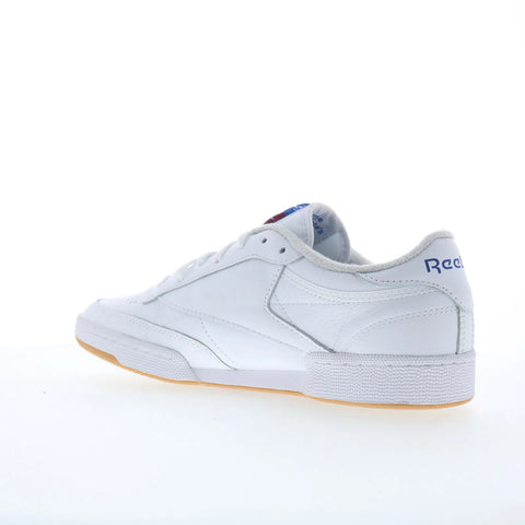 Reebok Club C 85 Mens White Leather Lace Up Lifestyle Sneakers Shoes