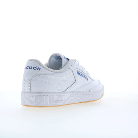 Reebok Club C 85 Mens White Leather Lace Up Lifestyle Sneakers Shoes