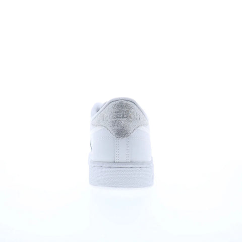 Reebok Club C 85 Womens White Leather Lace Up Lifestyle Sneakers Shoes