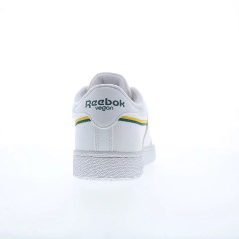 Reebok Club C 85 Vegan Mens White Synthetic Lace Up Lifestyle Sneakers Shoes