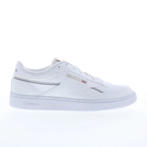 Reebok Club C 85 Vegan Mens White Synthetic Lace Up Lifestyle Sneakers Shoes