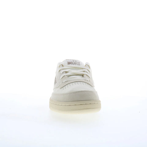 Reebok Club C 85 Vintage Womens Beige Leather Lifestyle Sneakers Shoes