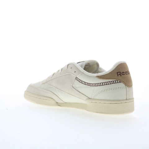 Reebok Club C 85 Vintage Womens Beige Leather Lifestyle Sneakers Shoes