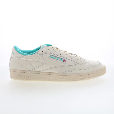 Reebok Club C 85 Vintage Mens Beige Leather Lifestyle Sneakers Shoes