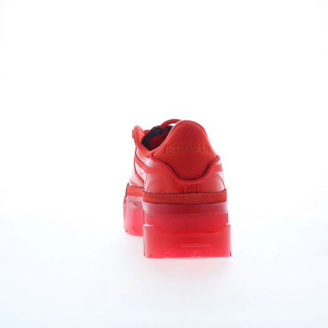 Reebok Club C Cardi Womens Red Synthetic Lace Up Lifestyle Sneakers Shoes