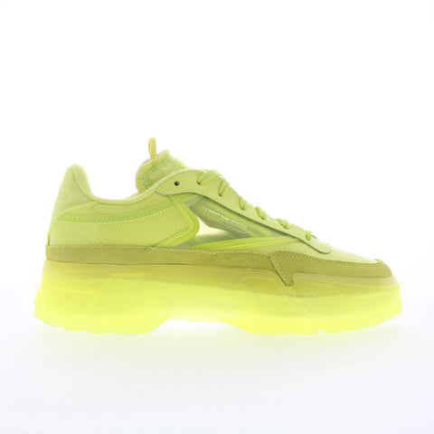Reebok Club C Cardi Womens Green Suede Lace Up Lifestyle Sneakers Shoes