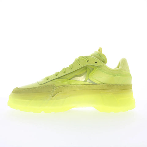 Reebok Club C Cardi Womens Green Suede Lace Up Lifestyle Sneakers Shoes