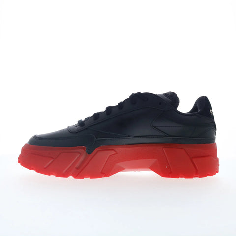 Reebok Club C Cardi Womens Black Leather Lace Up Lifestyle Sneakers Shoes