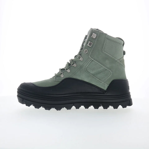 Reebok Club C Cleated Mid Womens Green Suede Lace up Lifestyle Sneakers Shoes