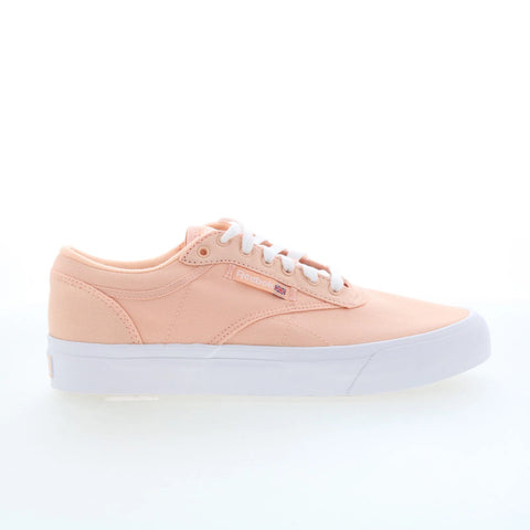 Reebok Club C Coast Womens Orange Mesh Lace Up Lifestyle Sneakers Shoes