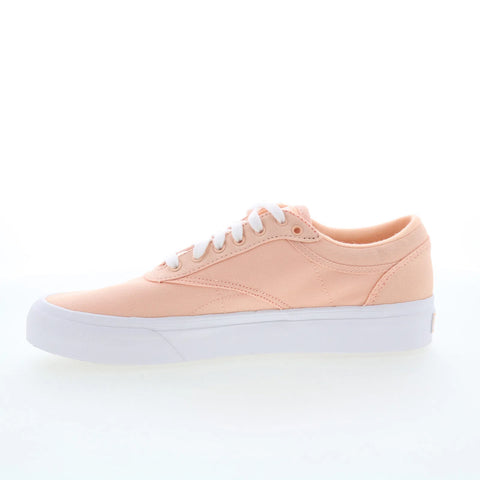 Reebok Club C Coast Womens Orange Mesh Lace Up Lifestyle Sneakers Shoes