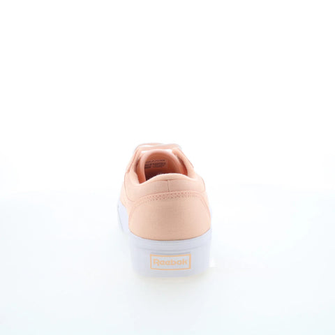 Reebok Club C Coast Womens Orange Mesh Lace Up Lifestyle Sneakers Shoes