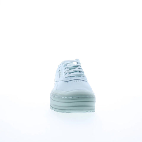Reebok Club C Double Geo Womens Blue Leather Lifestyle Sneakers Shoes