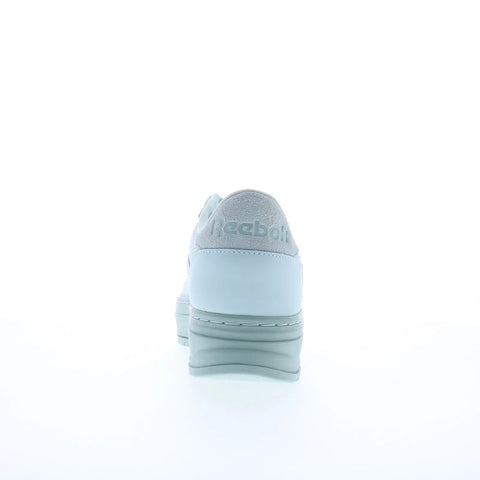 Reebok Club C Double Geo Womens Blue Leather Lifestyle Sneakers Shoes