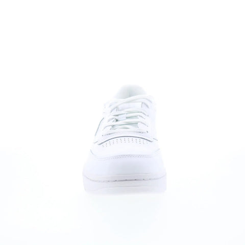 Reebok Club C Double Womens White Leather Lace Up Lifestyle Sneakers Shoes
