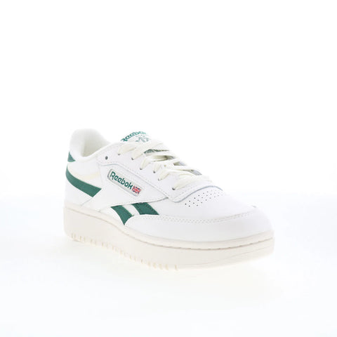 Reebok Club C Double Revenge Womens White Leather Lifestyle Sneakers Shoes