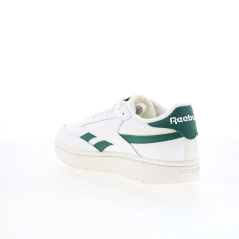 Reebok Club C Double Revenge Womens White Leather Lifestyle Sneakers Shoes