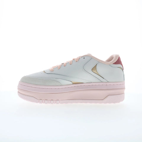 Reebok Club C Extra Womens Gray Leather Lace Up Lifestyle Sneakers Shoes