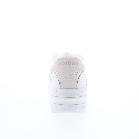 Reebok Club C Extra Womens White Leather Lace Up Lifestyle Sneakers Shoes
