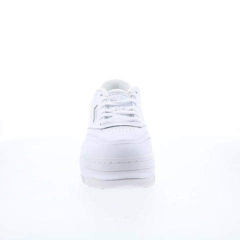 Reebok Club C Extra Womens White Leather Lace Up Lifestyle Sneakers Shoes