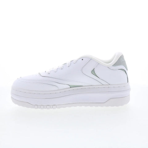 Reebok Club C Extra Womens White Leather Lace Up Lifestyle Sneakers Shoes