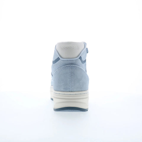 Reebok Club C Geo Mid Womens Blue Suede Lace Up Lifestyle Sneakers Shoes