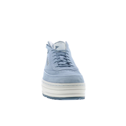 Reebok Club C Geo Mid Womens Blue Suede Lace Up Lifestyle Sneakers Shoes