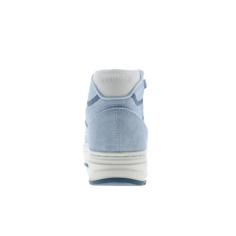 Reebok Club C Geo Mid Womens Blue Suede Lace Up Lifestyle Sneakers Shoes