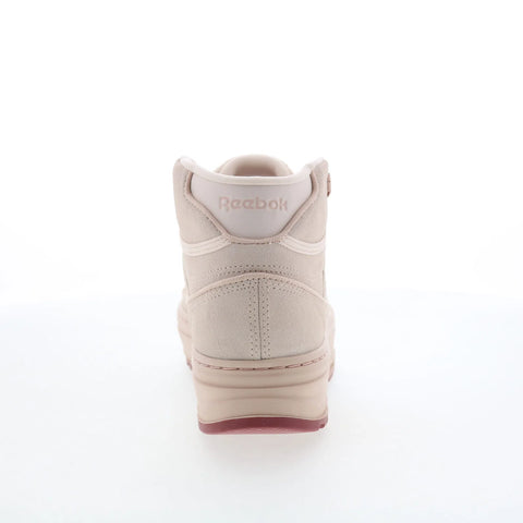 Reebok Club C Geo Mid Womens Beige Leather Lace Up Lifestyle Sneakers Shoes