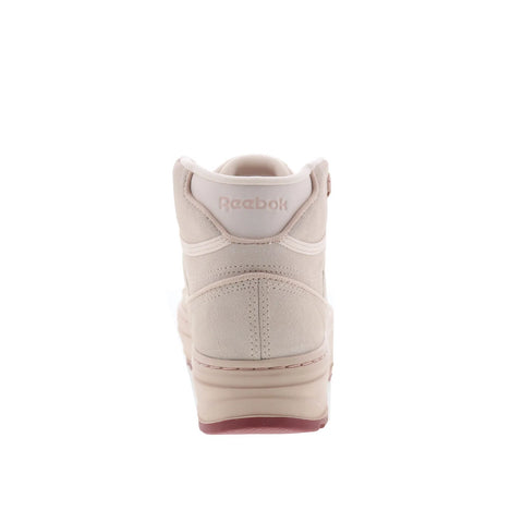 Reebok Club C Geo Mid Womens Beige Leather Lace Up Lifestyle Sneakers Shoes