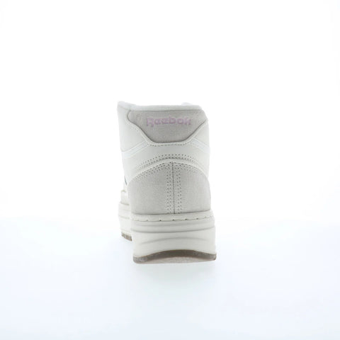 Reebok Club C Geo Mid Womens White Leather Lifestyle Sneakers Shoes