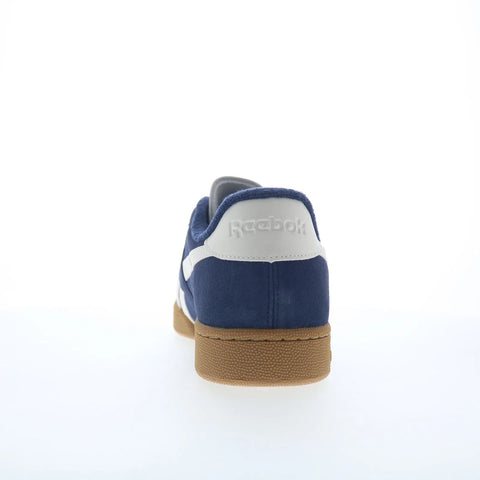 Reebok Club C Grounds UK Mens Blue Suede Lace Up Lifestyle Sneakers Shoes