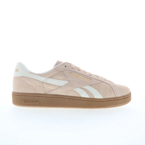 Reebok Club C Grounds UK Womens Gray Suede Lace Up Lifestyle Sneakers Shoes