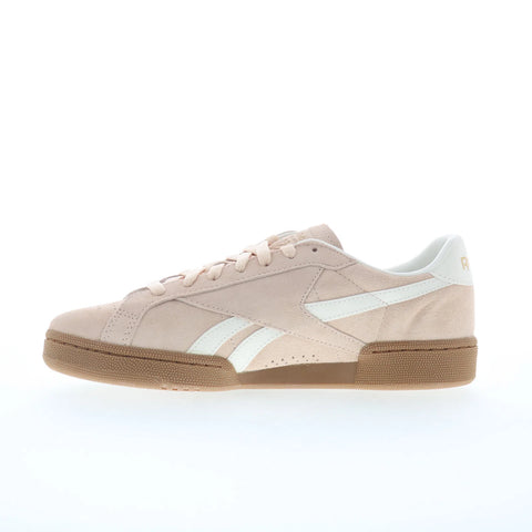 Reebok Club C Grounds UK Womens Gray Suede Lace Up Lifestyle Sneakers Shoes