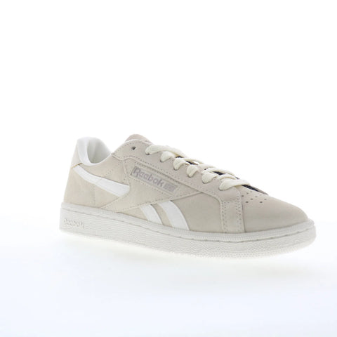 Reebok Club C Grounds UK Womens Beige Suede Lace Up Lifestyle Sneakers Shoes