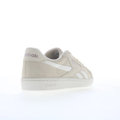 Reebok Club C Grounds UK Womens Beige Suede Lace Up Lifestyle Sneakers Shoes
