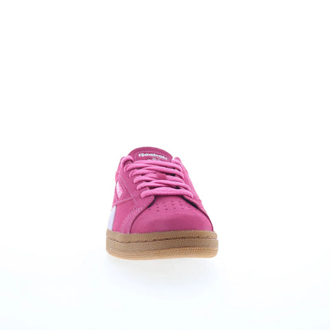 Reebok Club C Grounds UK Womens Pink Suede Lace Up Lifestyle Sneakers Shoes