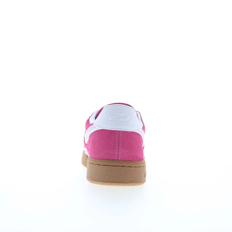 Reebok Club C Grounds UK Womens Pink Suede Lace Up Lifestyle Sneakers Shoes