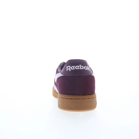 Reebok Club C Grounds UK Womens Red Suede Lace Up Lifestyle Sneakers Shoes
