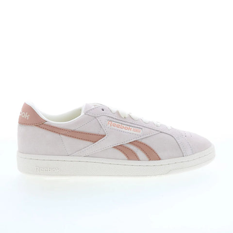 Reebok Club C Grounds UK Womens Gray Suede Lace Up Lifestyle Sneakers Shoes