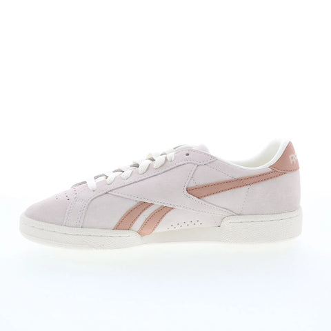 Reebok Club C Grounds UK Womens Gray Suede Lace Up Lifestyle Sneakers Shoes