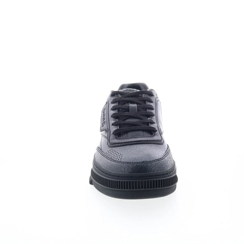 Reebok Club C LTD Mens Black Leather Lace Up Lifestyle Sneakers Shoes