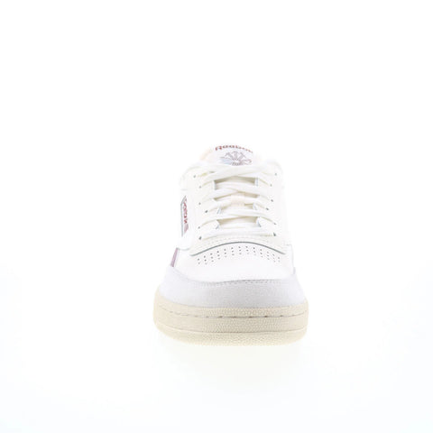 Reebok Club C Revenge Mens White Leather Lace Up Lifestyle Sneakers Shoes